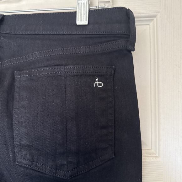 Rag & Bone Skinny Jeans Womens size 28 Coal Black 30 Inseam Stretch Denim Pants - Picture 4 of 10